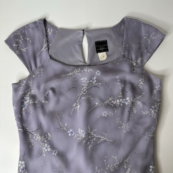 Vintage Tailor B Moss Floral Maxi Dress Womens Sz 8 Purple Fairy Church 90s Y2K - Picture 7 of 14